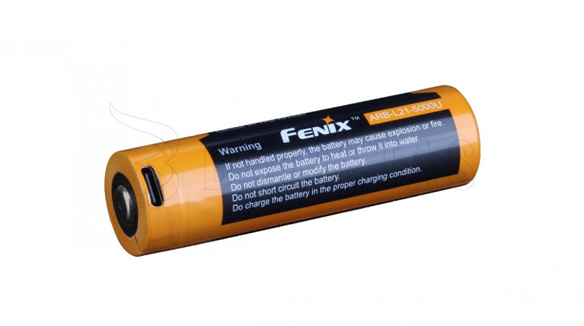 Batteria ricaricabile Fenix 21700 5000 mAh con USB-C (Li-Ion)