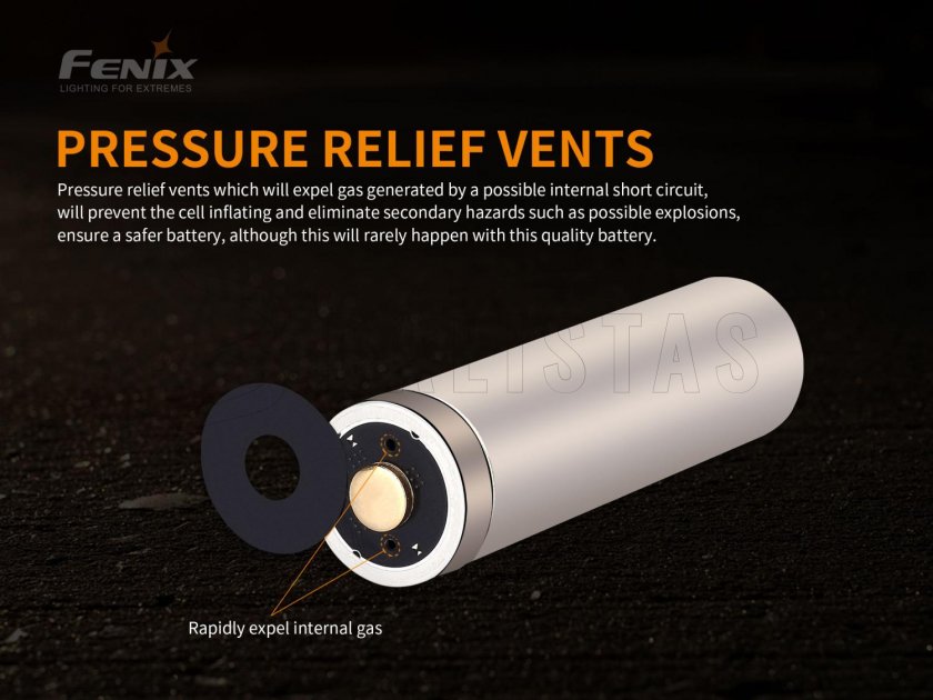 Batteria ricaricabile Fenix 21700 5000 mAh con USB-C (Li-Ion)
