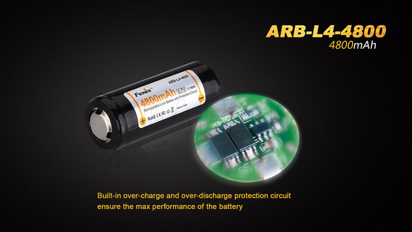 Batteria ricaricabile Fenix 26650 4800 mAh (Li-Ion)