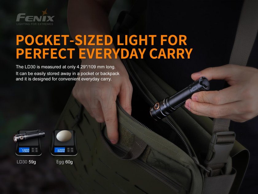 Torcia Fenix LD30 + batteria ricaricabile USB 3500 mAh