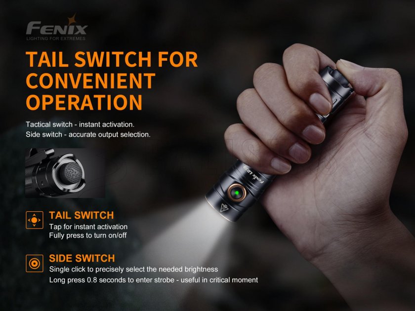 Torcia Fenix LD30 + batteria ricaricabile USB 3500 mAh