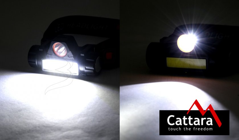 Lampada frontale ricaricabile Cattara 120lm