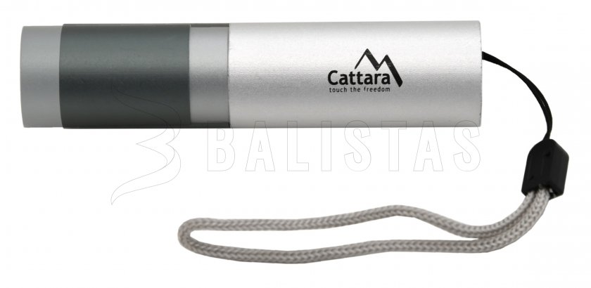 Torcia tascabile LED Cattara 120lm ZOOM ricaricabile SILVER