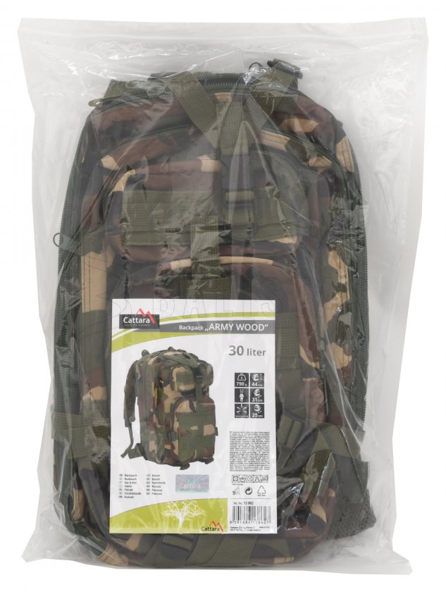 Zaino Cattara 30l ARMY WOOD