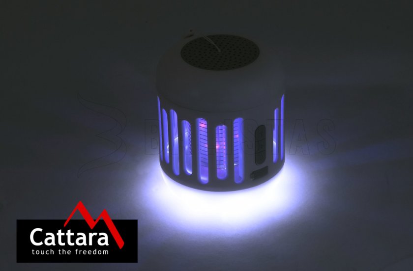 Torcia MUSIC CAGE Bluetooth ricaricabile + trappola UV per insetti