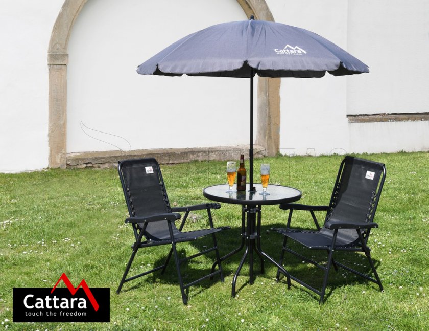 Ombrellone pieghevole TERST 180 cm grigio