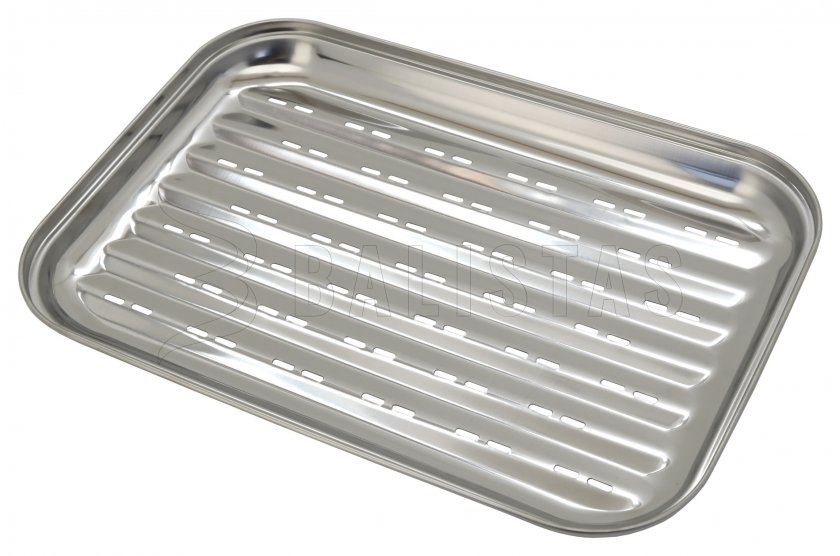 Vassoio per griglia in acciaio inox 34 x 24 cm