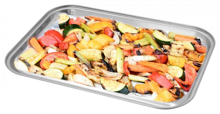 Vassoio per griglia in acciaio inox 34 x 24 cm