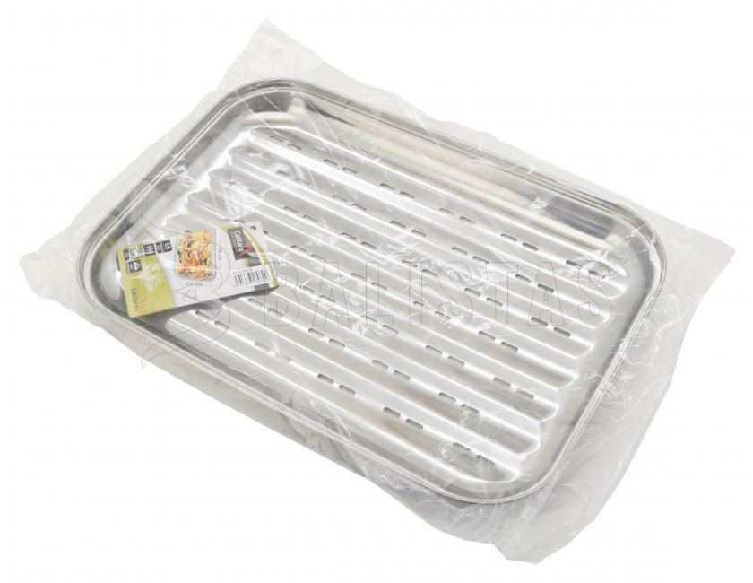 Vassoio per griglia in acciaio inox 34 x 24 cm