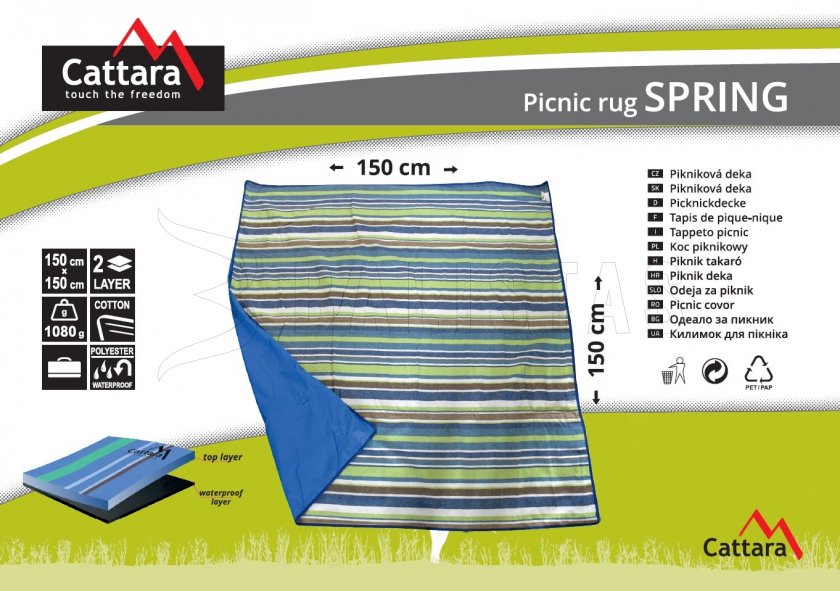 Coperta da picnic PRIMAVERA 150x150cm