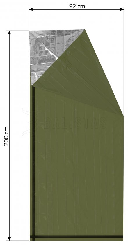 Pellicola isotermica SOS verde cilindro 200x92cm