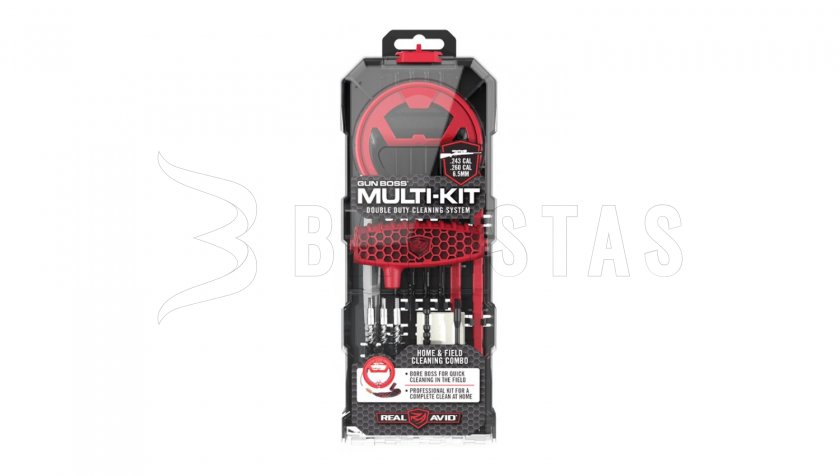 Kit di pulizia Real Avid Gun Boss Multi-Kit cal.243/.260 (6,5mm)