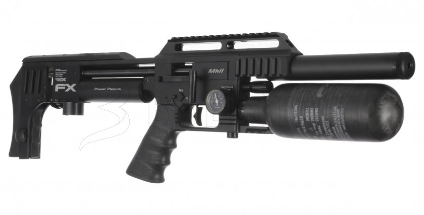 Fucile ad aria compressa FX Impact MKII Compact, Power Plenum, nero 6,35 mm