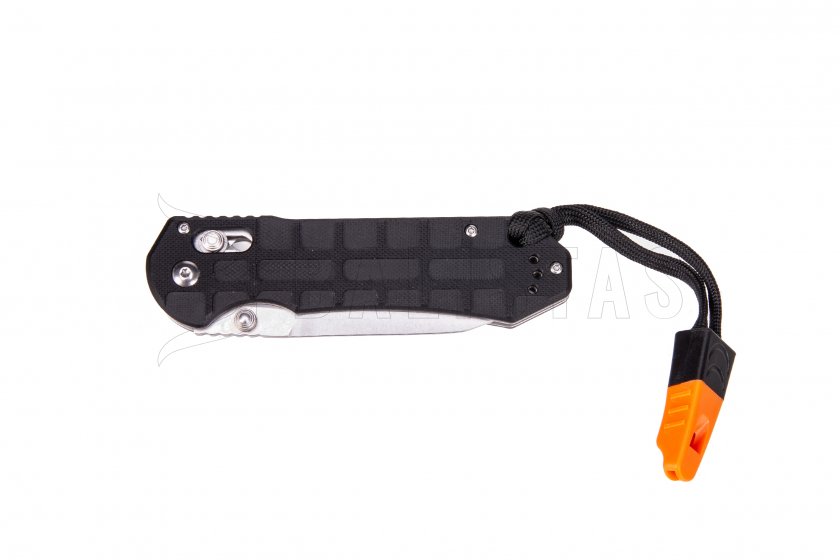 Coltello pieghevole Ganzo G7452P nero con fischietto