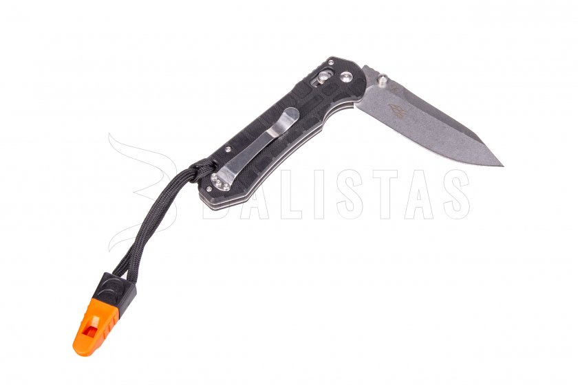 Coltello pieghevole Ganzo G7452P nero con fischietto