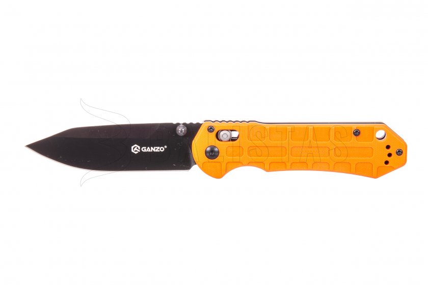 Coltello pieghevole Ganzo G7453P arancione con fischietto