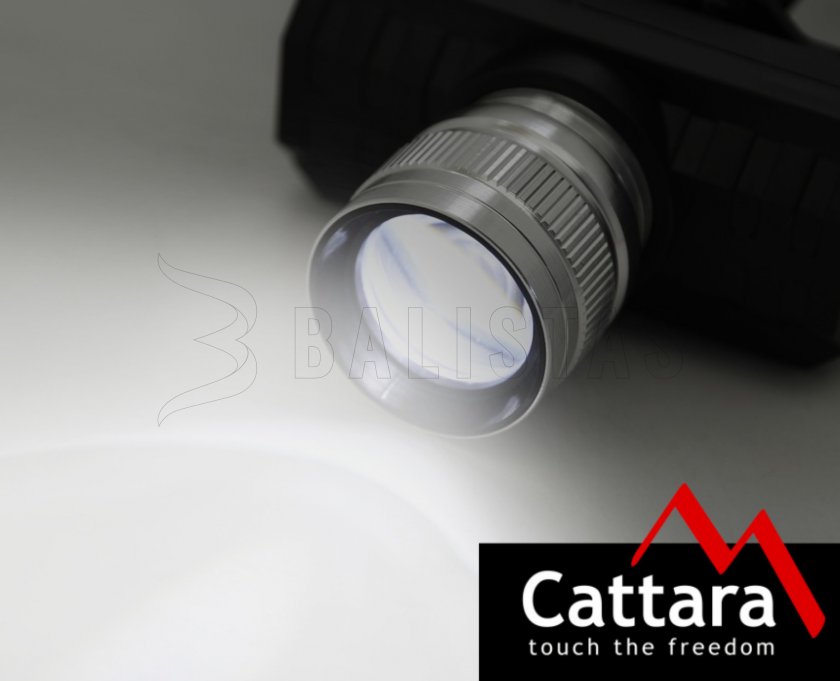 Lampada frontale Cattara SCORPION 90lm XPE ZOOM ricaricabile