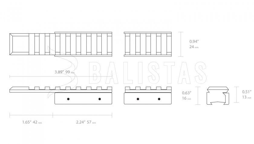 Adattatore per montaggio Hawke 11mm a 22mm, due pezzi