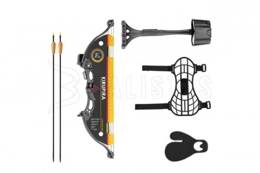Arco compound Poe Lang Kirupira 15-20 lb nero