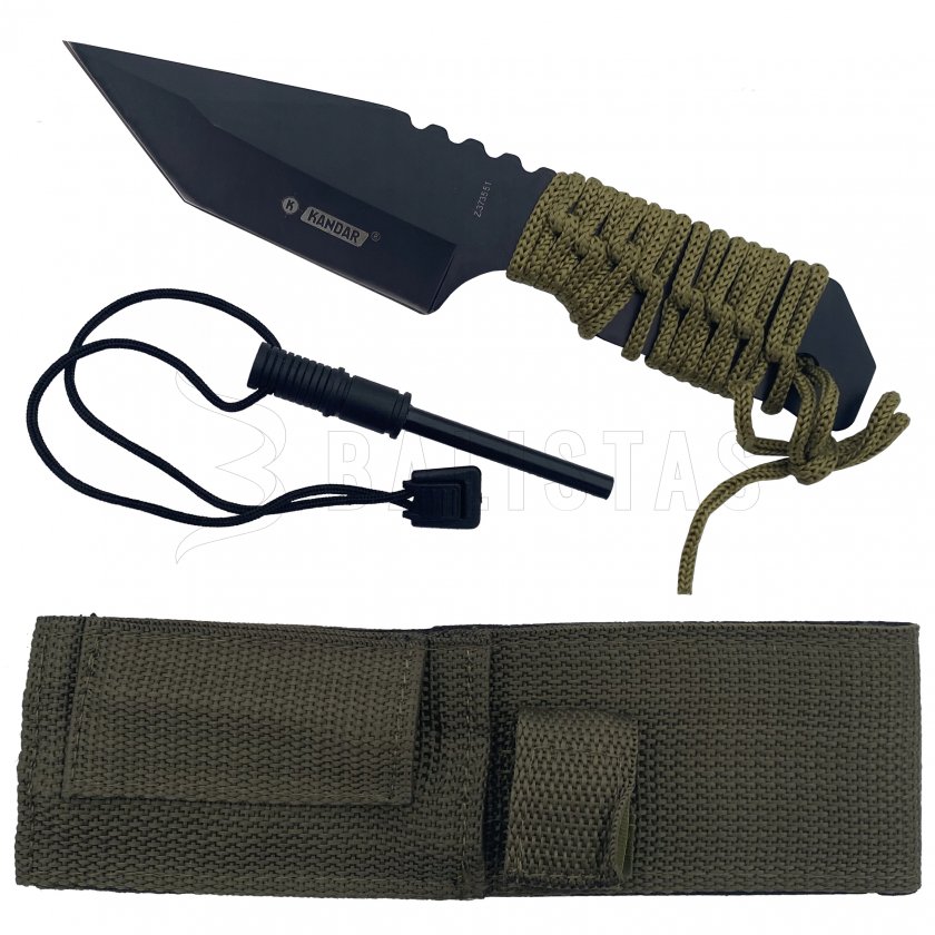 Coltello survival Kandar Tanto con acciarino N125