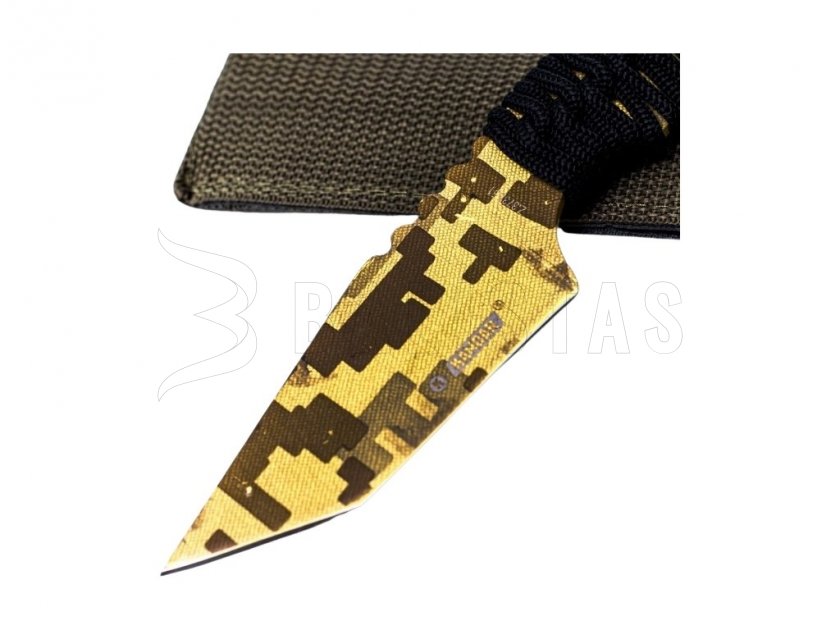 Coltello survival Kandar Digital Desert con acciarino N126