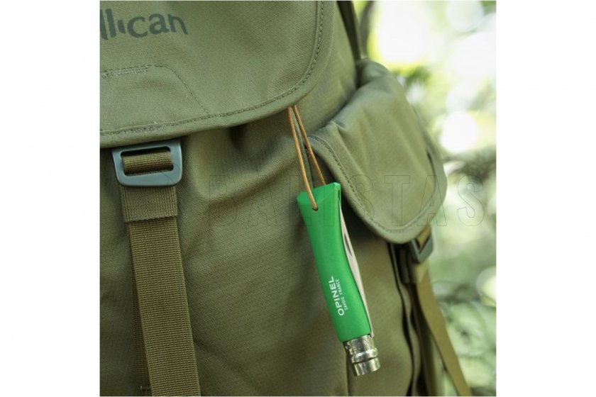 Coltello Opinel 7 Inox verde con laccetto