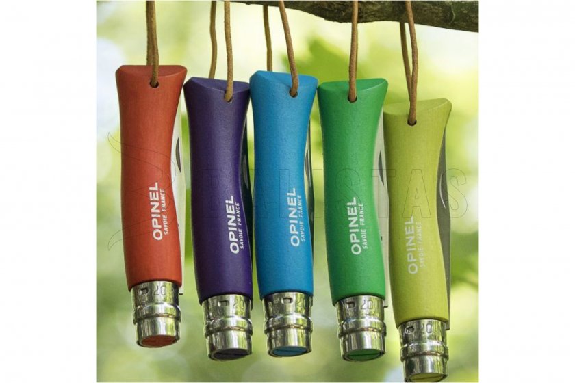 Coltello Opinel 7 Inox verde con laccetto
