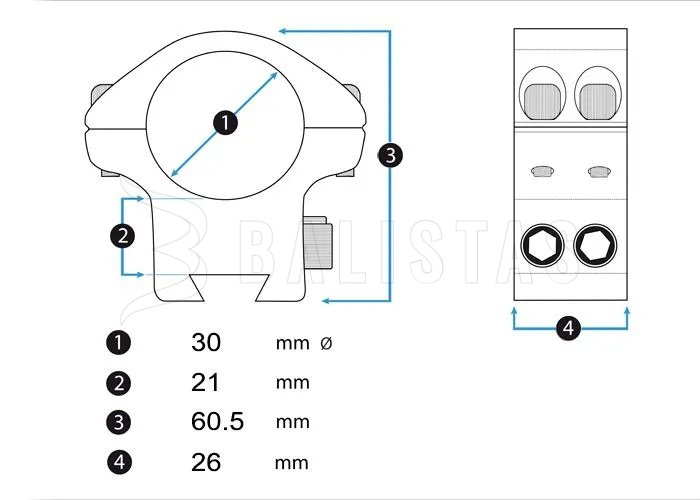 Montaggio Eagle Vision Backward Infinity 22mm/30mm regolabile in altezza