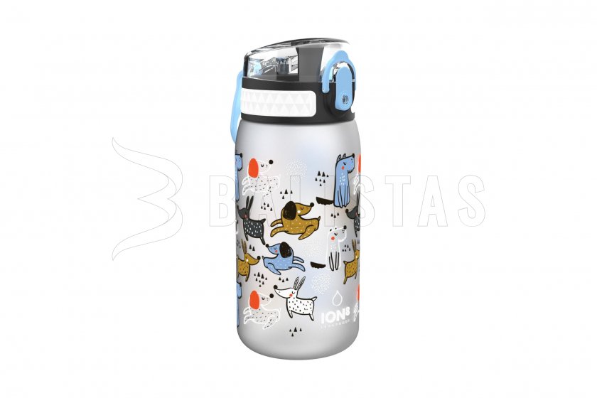 Bottiglia ION8 Leak Proof 400ml grigia con cani