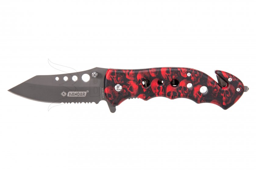 Kandar N481 coltello a teschio rosso