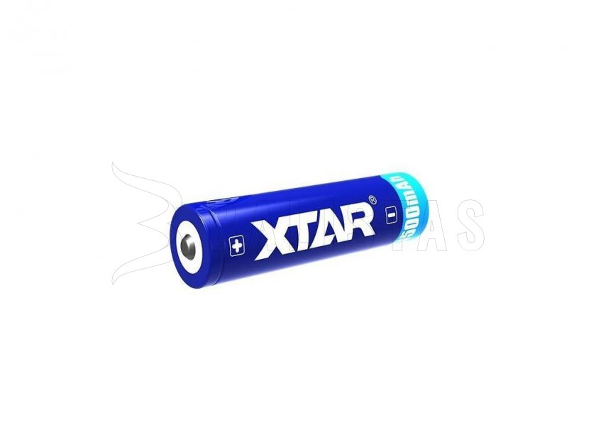Batteria con protezione Xtar 18650, 3500mAh Li-Ion, 3,7V