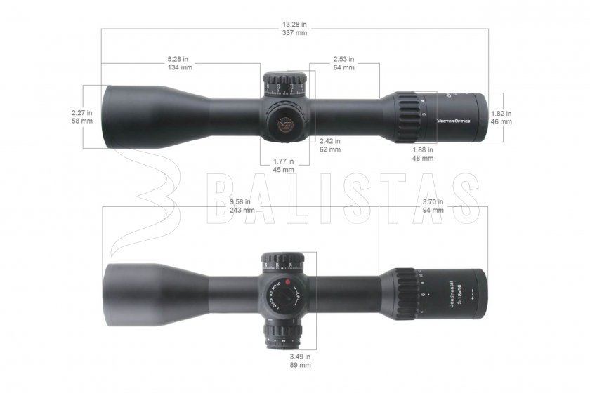 Cannocchiale Vector Optics Continental x6 3-18x50 Tactical FFP VCT-34FFP