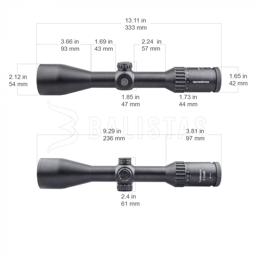 Cannocchiale Vector Optics Continental 2-12x50 SFP VET-10BDC MOA