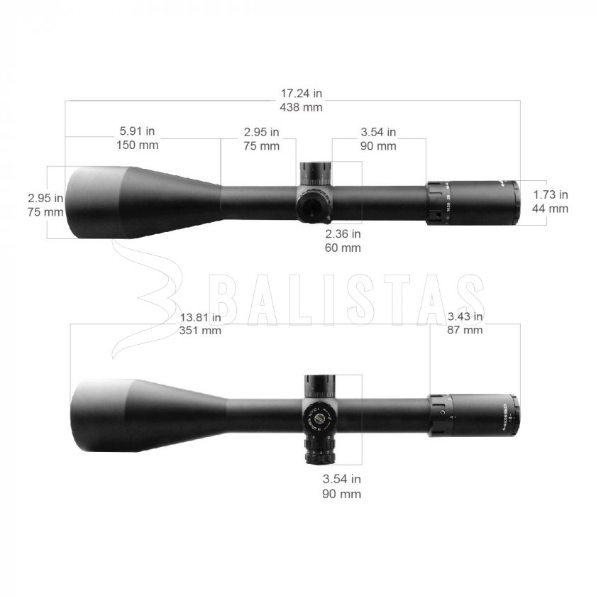 Cannocchiale da puntamento Vector Optics Zalem 4-48x65 ED SFP BDC MOA