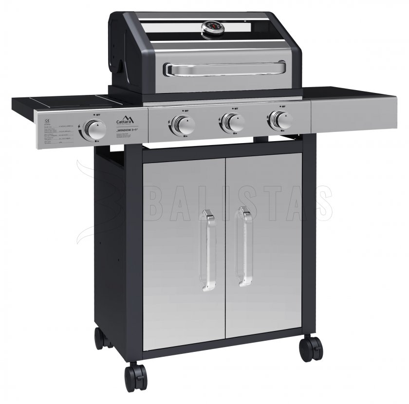 Barbecue a gas Window 3+1 con ruote