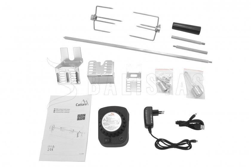 Spiedo per griglia Cattara UNI 84/94cm 230V