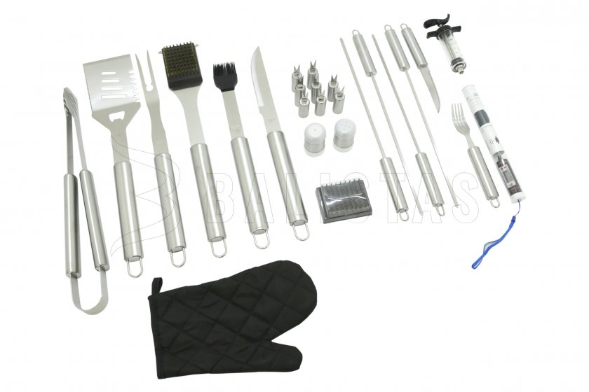 Set di utensili per barbecue Cattara 27 pezzi