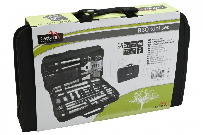 Set di utensili per barbecue Cattara 27 pezzi