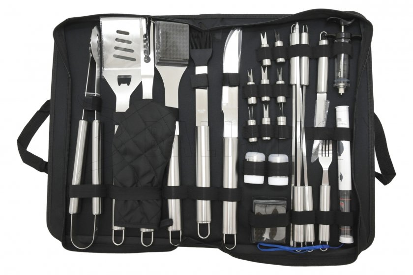 Set di utensili per barbecue Cattara 27 pezzi