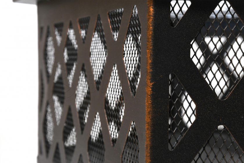Braciere HEXAGON copper patina con coperchio