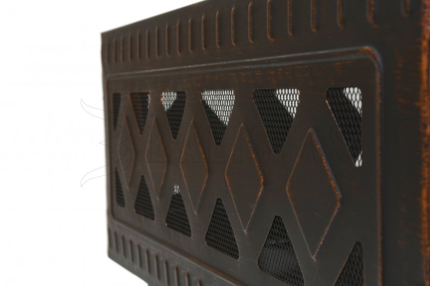 Braciere SQUARE copper patina con coperchio