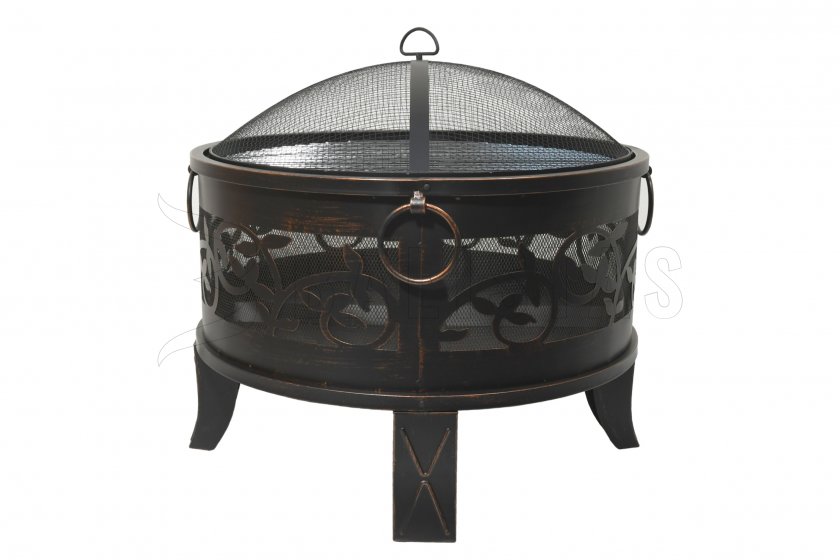 Braciere SANTORIN copper patina con coperchio