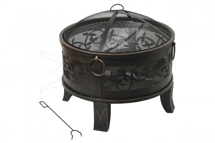 Braciere SANTORIN copper patina con coperchio