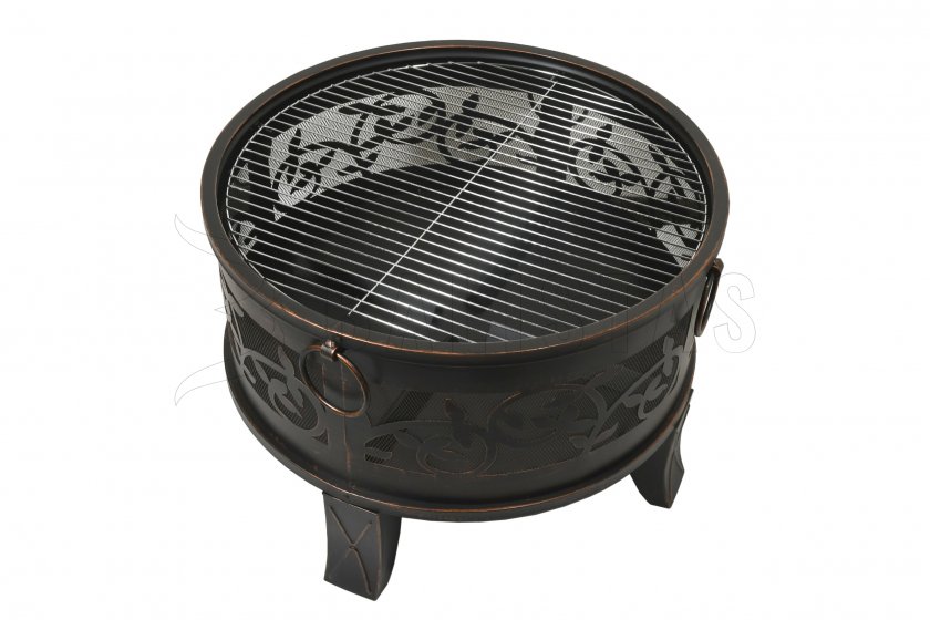Braciere SANTORIN copper patina con coperchio