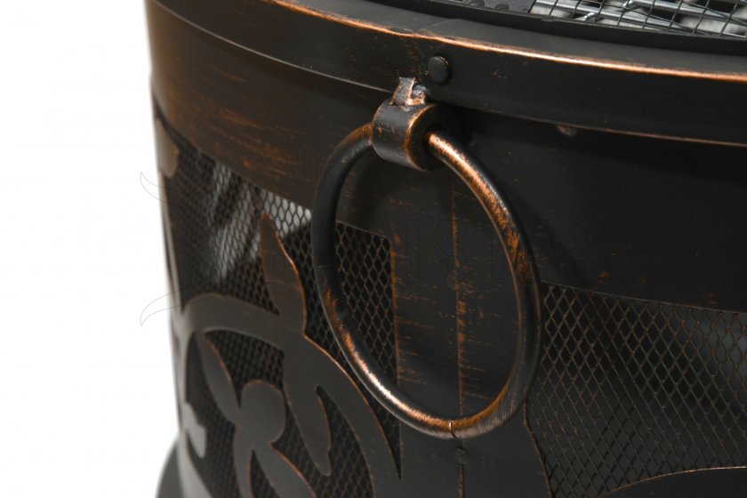 Braciere SANTORIN copper patina con coperchio