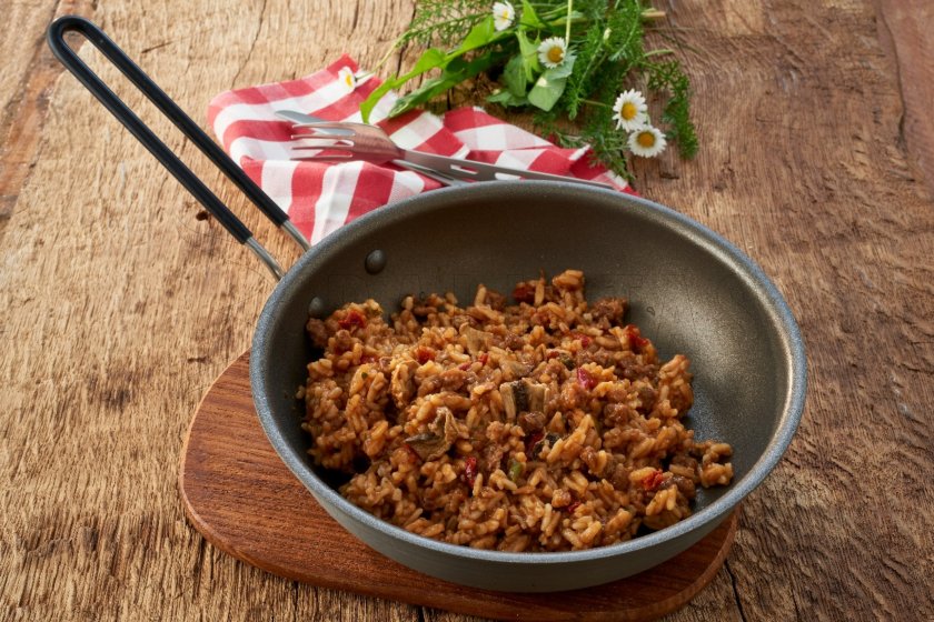Miscela selezionata di manzo Stroganoff con riso Trek'n Eat