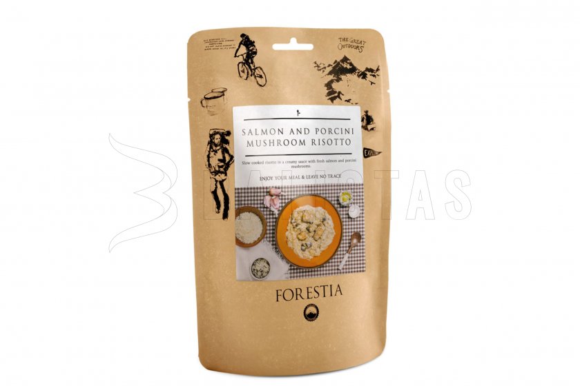 Lososové rizoto con funghi porcini Forestia