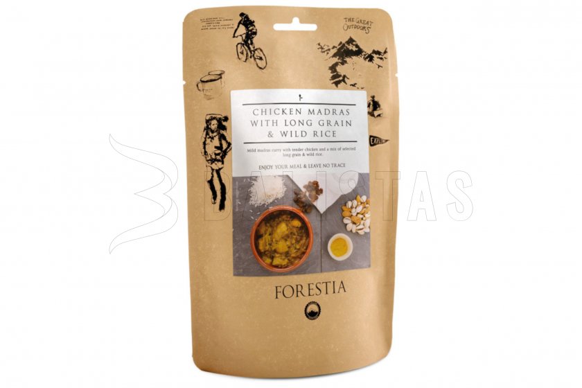Kuřecí Madras con riso a chicco lungo e selvatico 350g Forestia