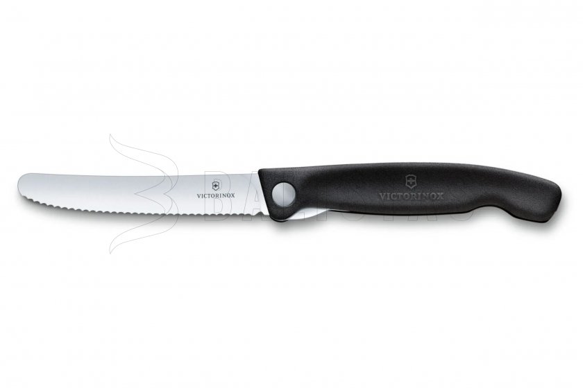 Coltello chiudibile per verdure Victorinox lama ondulata Nero