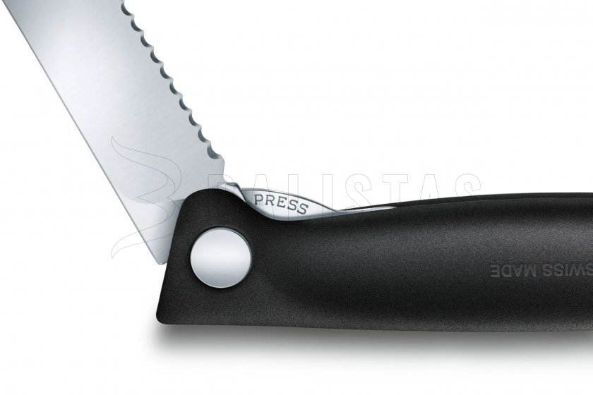 Coltello chiudibile per verdure Victorinox lama ondulata Nero